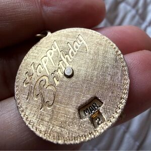 Gold Happy Birthday Charm